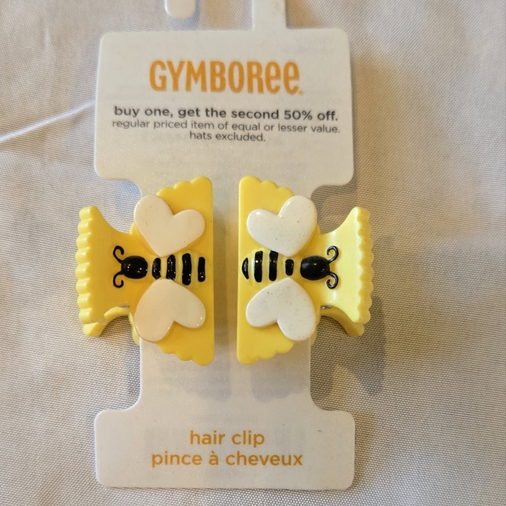 Gymboree Yellow and White Bee Hair Clips Bee Chic 2011 Collection
